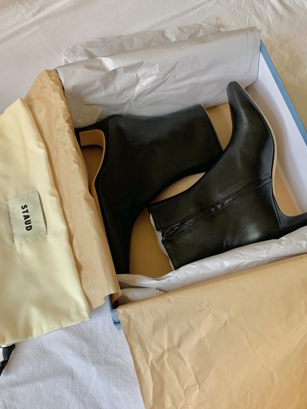 Staud Wally Leather Ankle Boots Black 37 - Picture 14 of 16